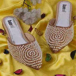 BAESD Women Embellished Ethnic Mules Flats-image-95