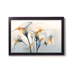 Aura Beige & Brown 1 Piece Synthetic Wood Abstract Wall Paintings-picture-15