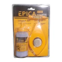 Epica Layout Set 50' Chalk Line Reel Yellow & White, CE30145-32
