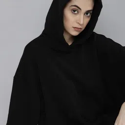 Puma Women Solid Infuse Oversized Hooded Pure Cotton Sweatshirt-image-74
