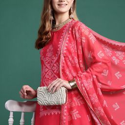 Sangria Ethnic Motifs Printed Kurta Set-image-41