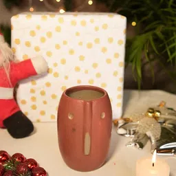 ArteCasa Red Christmas Santa Glass Vase-30
