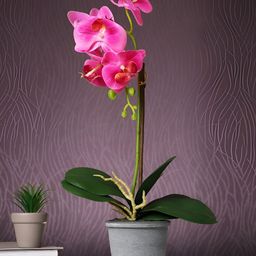 Myntra Elegant Homes Grey 1 Pieces Orchid Artificial Plant With Pot-21