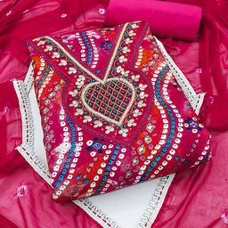 SAINOOR Embellished Semi-Stitched Dress Material-image-39