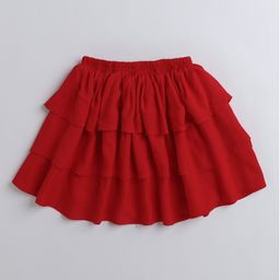 Aww Hunnie Layered Tutu Skirt - Red-image-44