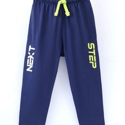 Doreme Single Jersey Full Length Lounge Pant Text Print- Blue-picture-27