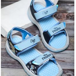 Toothless Disney Frozen Featuring Olaf & Elsa Designed With Double Velcro Closure Sandals - Sky Blue-image-8