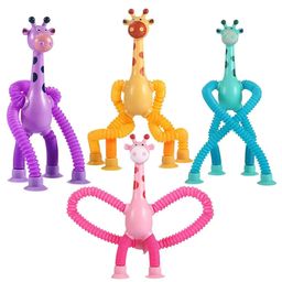 AKN TOYS LED Telescopic Suction Cup Giraffe Toy Shape Changing Telescopic Tube Fidget Toys Pop Tubes Fidget Tubes Sensory Toys for Girls Boys - COLOR MAY VARY Pack of 1 ( COLOR AND DESIGN MAY VARY )-10