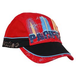 Kid-O-World Cotton Pacific Text Designed Mesh Detailed Cap - Red-12