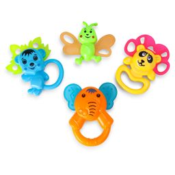 United Agencies Animal Shaped Rattle Toys Pack of4 - Yellow & Orange-20