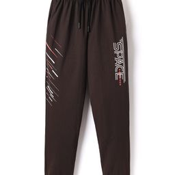 Smarty Boys Sinker Knit Full Length Lounge Pant with Space Print - Dark Brown-image-21