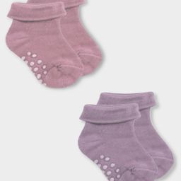 Mi Arcus Pack Of 2 Solid Anti Skid Socks - Pink & Mauve-image-76