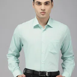 Van Heusen Pure Cotton Custom Fit Opaque Formal Shirt-image-63