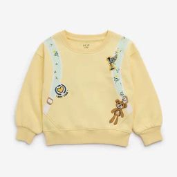HOP Kids by Westside Yellow Backpack-Design Cotton Blend Sweatshirt-image-96