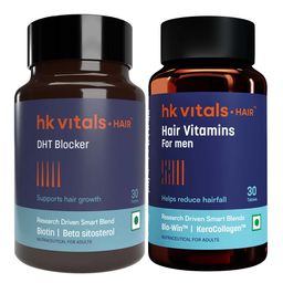 HealthKart HK Vitals Hair Vitamins for Men & DHT Blocker with Biotin 30 Tabs Combo-1