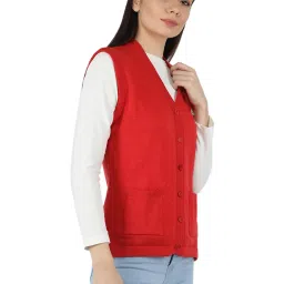 Monte Carlo Red Wool Open Front Cardigan image 3