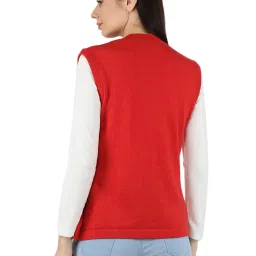 Monte Carlo Red Wool Open Front Cardigan image 2