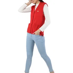 Monte Carlo Red Wool Open Front Cardigan image 4