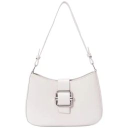 Lino Perros White Solid Medium Shoulder Handbag-93