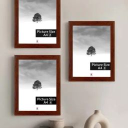 Art Street Brown Engineered Wood A4 Size Certificate & Document Photo Frames - Set of 3-48