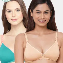 Inner Sense Multicolored Non Wired Non Padded Nursing Bra (Pack Of 2)-image-65