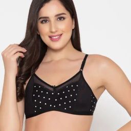 Clovia Black Non Wired Non Padded T-Shirt Bra-image-25
