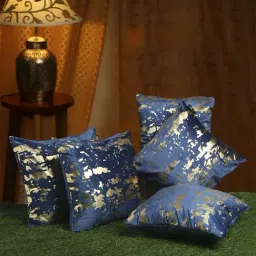 HOSTA HOMES Navy Velvet Cushion Cover - Set of 5-image-88