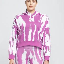 Adidas Originals Purple Printed Hoodie-image-61