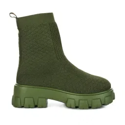 London Rag Women's Olive Casual Booties-52