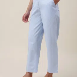 Fabindia Blue Cotton Mid Rise Pants-picture-36