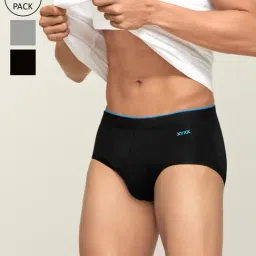 XYXX Multicolor Regular Fit Briefs - Pack Of 3-image-67