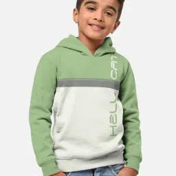 HELLCAT Green & White Color Block Full Sleeves T-Shirt-image-86
