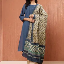 Fabindia YellowPrintedDupatta-picture-1