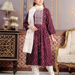 Aarika Girls Maroon Printed Kurti-image-91