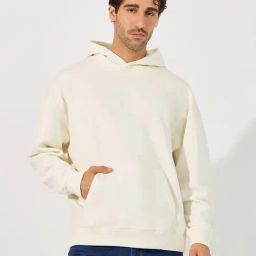 Styli Cream Regular Fit Printed Hooded Sweatshirt-image-27