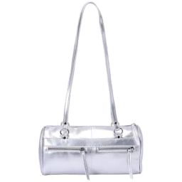 Lino Perros Silver Solid Medium Shoulder Handbag-44