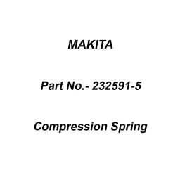Makita Compression Spring Size 25 for TD001G, Part No 232591-5-50