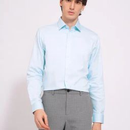 Selected Homme Blue Organic Cotton Slim Shirt-image-25