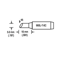SCHOFIC Soldering Bit C Shape (Conical T) Alloy Steel 5 mm Tip 17 mm Length (Pack of 5) image 2