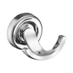 Somany Double Robe Hook Signature Collection Serene Series Wall Mount Chrome Finish Metal Body, 272130290021-image-77