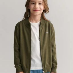 Gant Boys Green Cotton Sweater-image-4