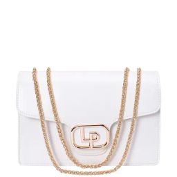 Lino Perros White Solid Medium Shoulder Handbag-image-93