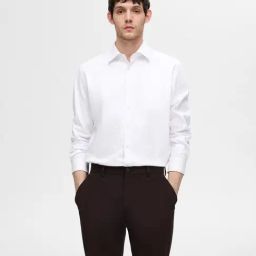 Selected Homme White Organic Cotton Slim Shirt-image-32