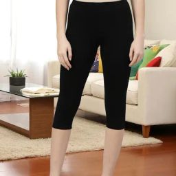 Kryptic Black Cotton Slim Fit Leggings-picture-25