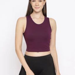 La Intimo Wine Solid Camisole-image-43