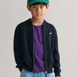 Gant Boys Blue Cotton Sweater-image-57