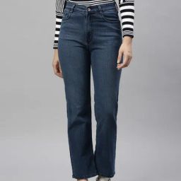 SHOWOFF Blue Straight Fit Mid Rise Jeans-image-96