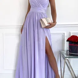 bebe Women V-Neck Maxi Dress-picture-45