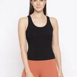La Intimo Black Solid Camisole-image-70