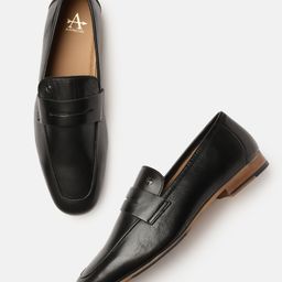 Arrow Men Black MINLAN Leather Formal Loafers-image-42